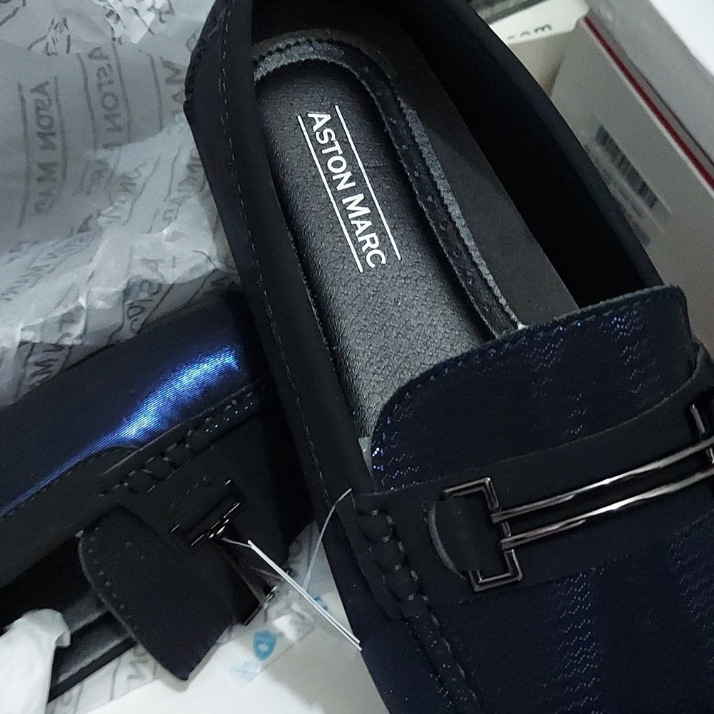 ASTON MARC Men's Clubber Bit Driving Shoes - Navy - Size 10.5. - Picture 6 of 9